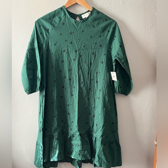 Free Assembly Girls Midi Shift dress, size large, 99% cotton, green easy wear - Picture 1 of 7